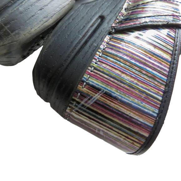 Dansko Pro XP Clogs Rainbow Multicolor Striped Professional Clogs - Picture 11 of 13